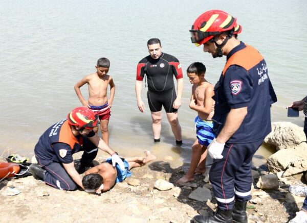 Constantine : simulation d'une opération de sauvetage d’un noyé dans un bassin d’eau à Aïn Smara