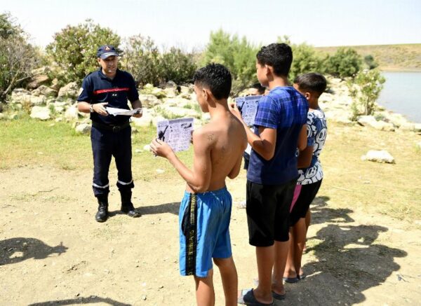 Constantine : simulation d'une opération de sauvetage d’un noyé dans un bassin d’eau à Aïn Smara
