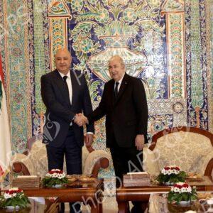 Le président de la République accueille son homologue libanais