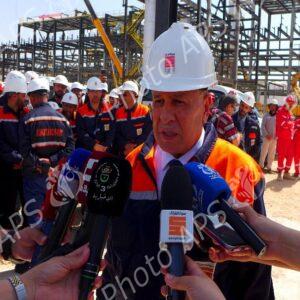 Oran : le PDG de Sonatrach inspecte le projet de réalisation d’une nouvelle unité de production de Méthyl Tert-Butyl Ether (MTBE)