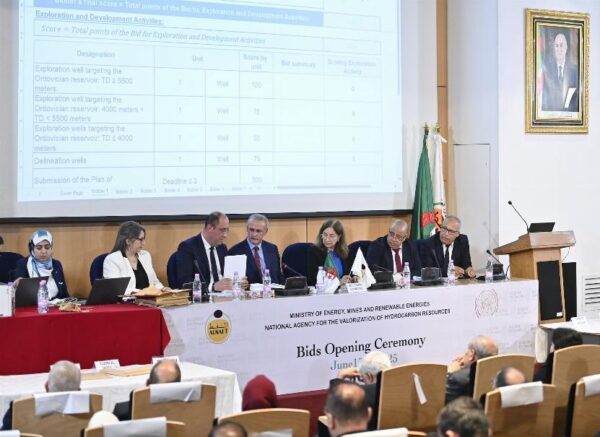 Hydrocarbures: annonce des résultats préliminaires de l'appel à concurrence Algeria Bid Round 2024